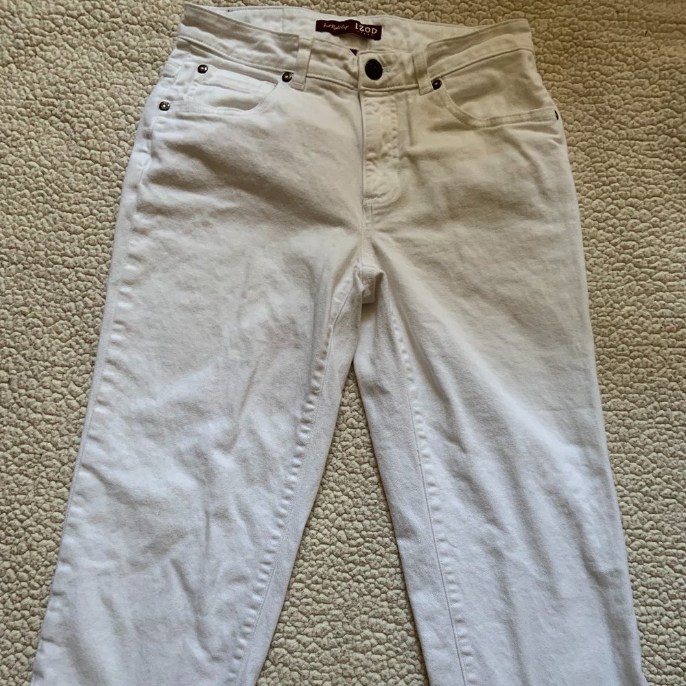 Izod Capri White Pant